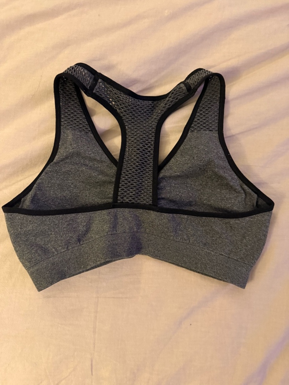 Grey Racerback Sports Bra - Picture 2 of 2